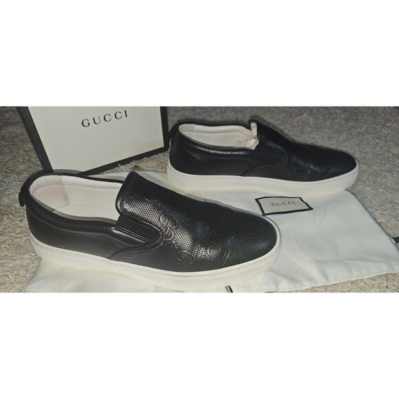 Gucci Slip-On GG Embossed Black Men\'s size Gucci 9.5 US 10 main image 6